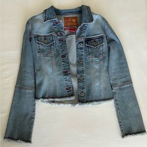 Vintage Guess structured denim jacket with flare sleeves